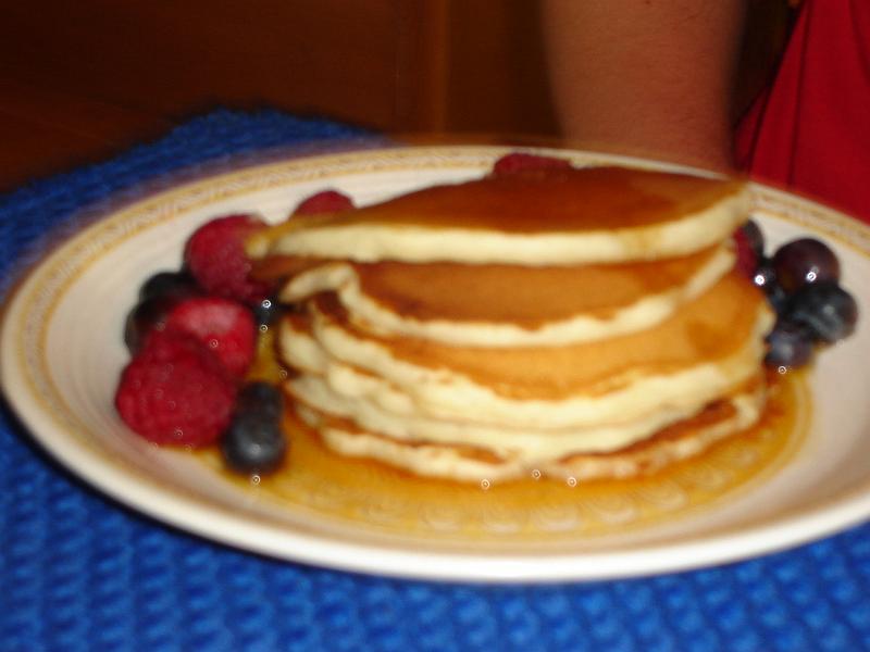 DSC02774.JPG - Andrew's great and tasty pancakes. 18 May 2008