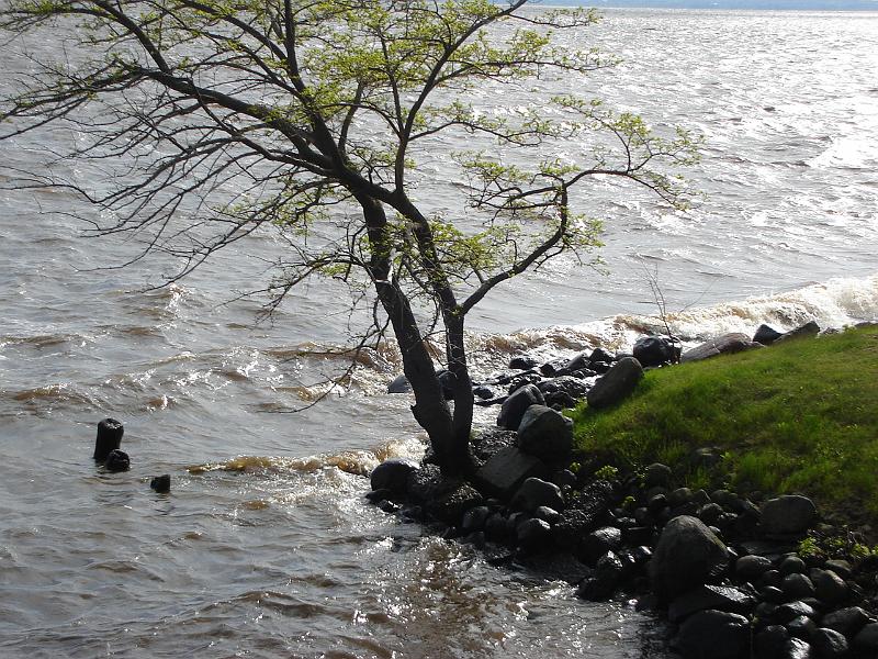 DSC02845.JPG - It was blustery on Lake Winnebago the first afternoon of an eight-day retreat.  Here, where Lake Winnebago's western shore straightens out toward Fond du Lac, Memonimee Chief Oshkosh and his people, in the nineteenth century, offered worship to the Great Spirit. (some words on this page taken from Jesuit Retreat House - A Handbook, Oshkosh Wisconsin) 26 May 2008 
