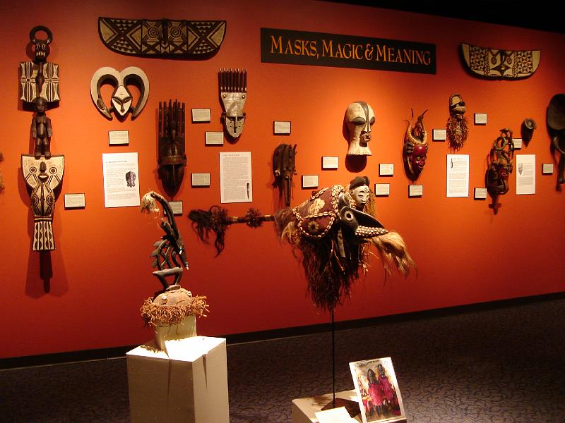 DSC00029.JPG - Masks from Africa.  Natural History Museum, San Diego. 8 August 2008