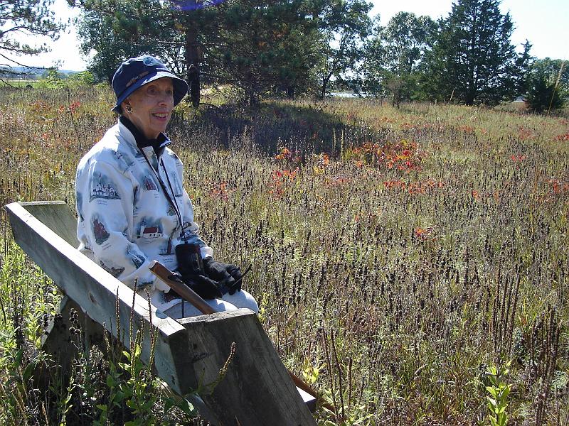 DSC00344.JPG - Ramona at the Spring Green Preserve, Wisconsin Desert, near Spring Green. 4 October 2008