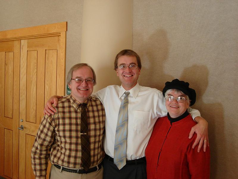 DSC00506.JPG - Bill, Andrew, and Judy still awaiting the verdict. 4 November 2008