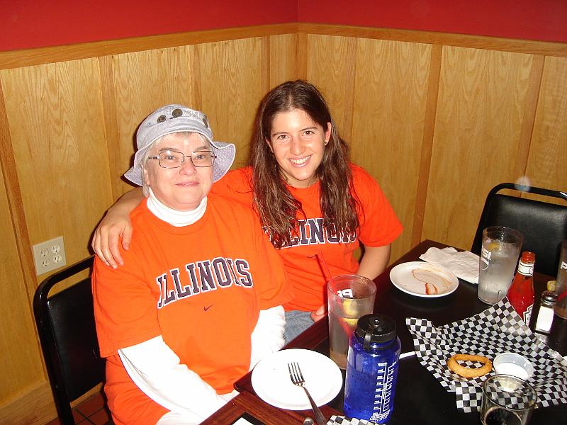 DSC00571.JPG - Judy and Brenda at lunch, Farrens Pub, Champaign Illinois. 5 November 2008