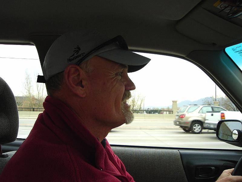 DSC00874.JPG - Bobby driving through Boulder. 28 April 2009