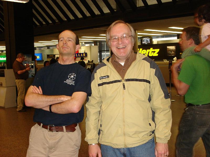 DSC00934.JPG - Matt and Bill at Sea-Tac. 2 May 2009
