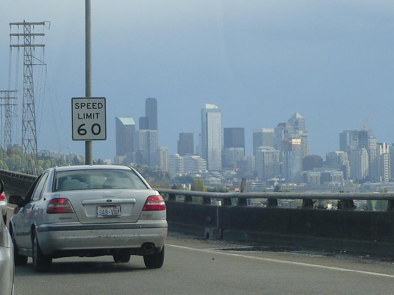 DSC00951.JPG - Downtown Seattle from a freeway. 2 May 2009